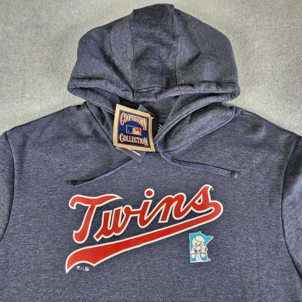 Minnesota Twins MLB Majestic‎ Pullover Hoodie Sweatshirt Mens 4XL Navy Fanatics